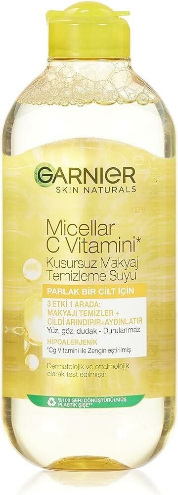 GARNİER MİCELLAR C VİTAMİNİ MAKYAJ TEMİZLEME SUYU 400 ML