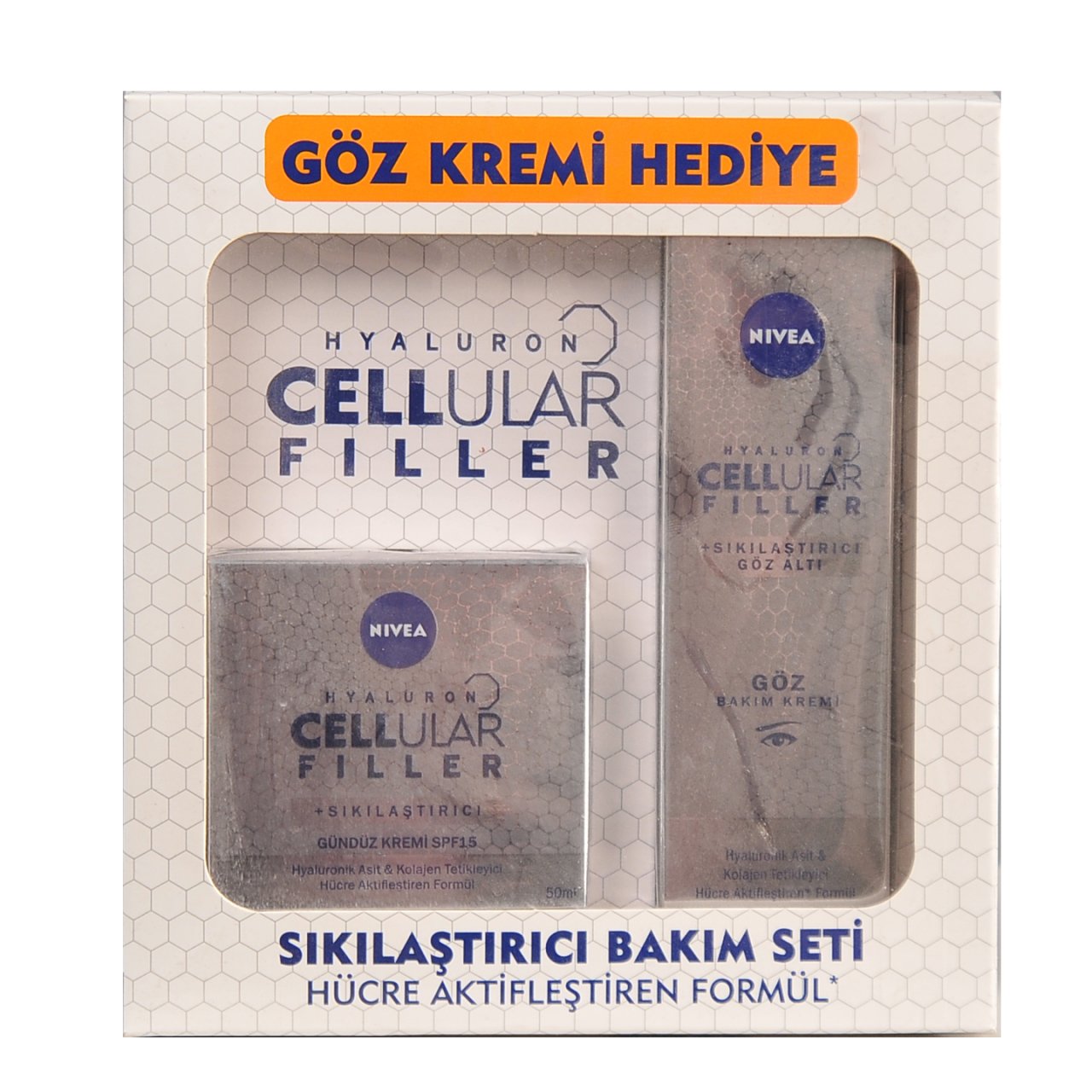 Nivea Cellular Filler Sıkılaştırıcı Göz Kremi Hediyeli Bakım Seti