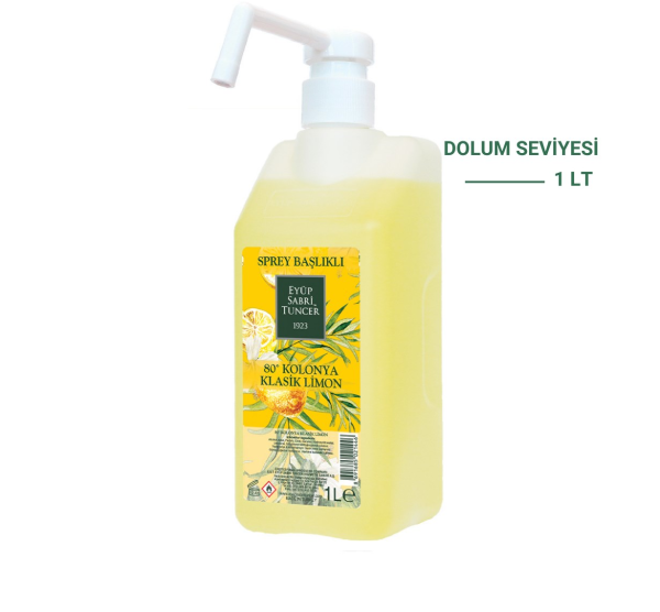 Eyüp Sabri Tuncer Klasik Limon Kolonyası 1 Litre Sprey Başlıklı