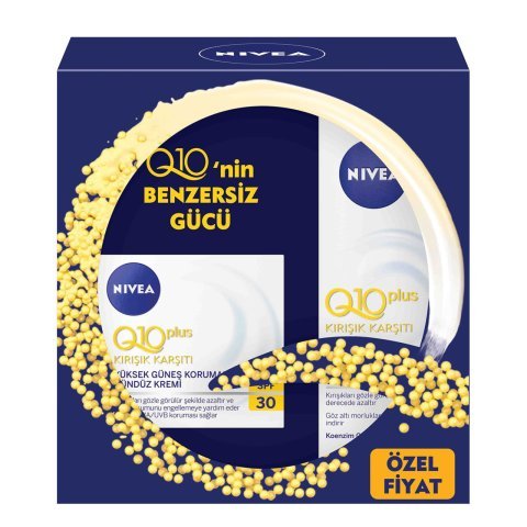Nivea Q10 Plus Kırışıklık Karşıtı Gündüz Kremi Göz kremi Hediyeli Set