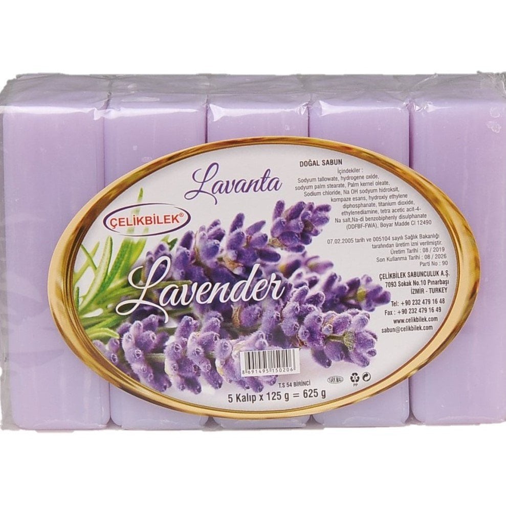 Çelikbilek 5'li Lavanta Sabun 625 gr