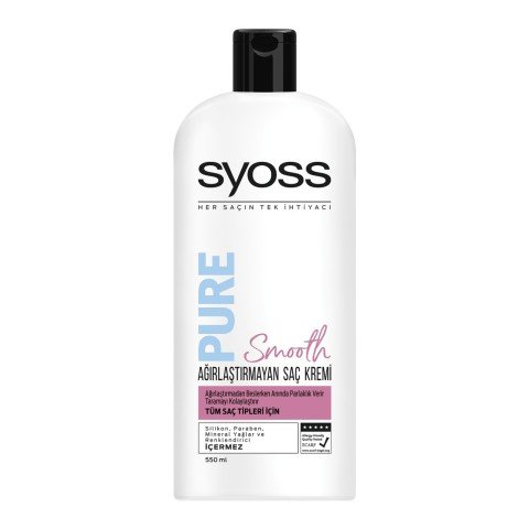 Syoss Pure Smoth Saç Kremi 550 ml