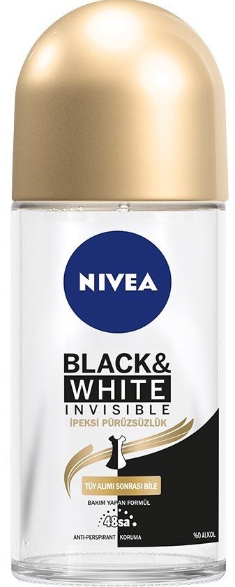 Nivea Black & White Invisible İpeksi Pürüzsüzlük Roll on 50 ml