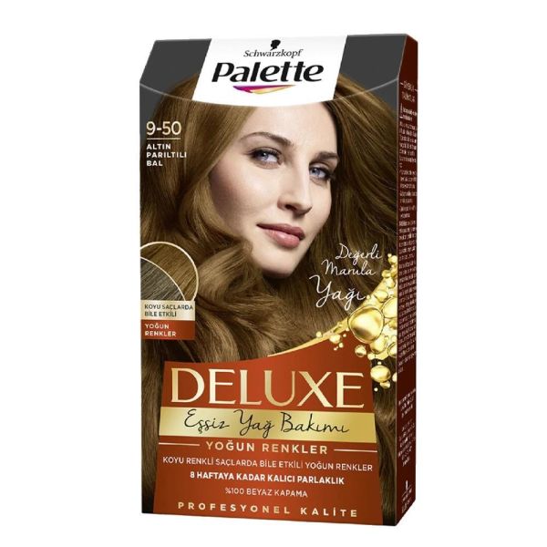 Palette Deluxe 9-50 Altın Parıltılı Bal Saç Boyası