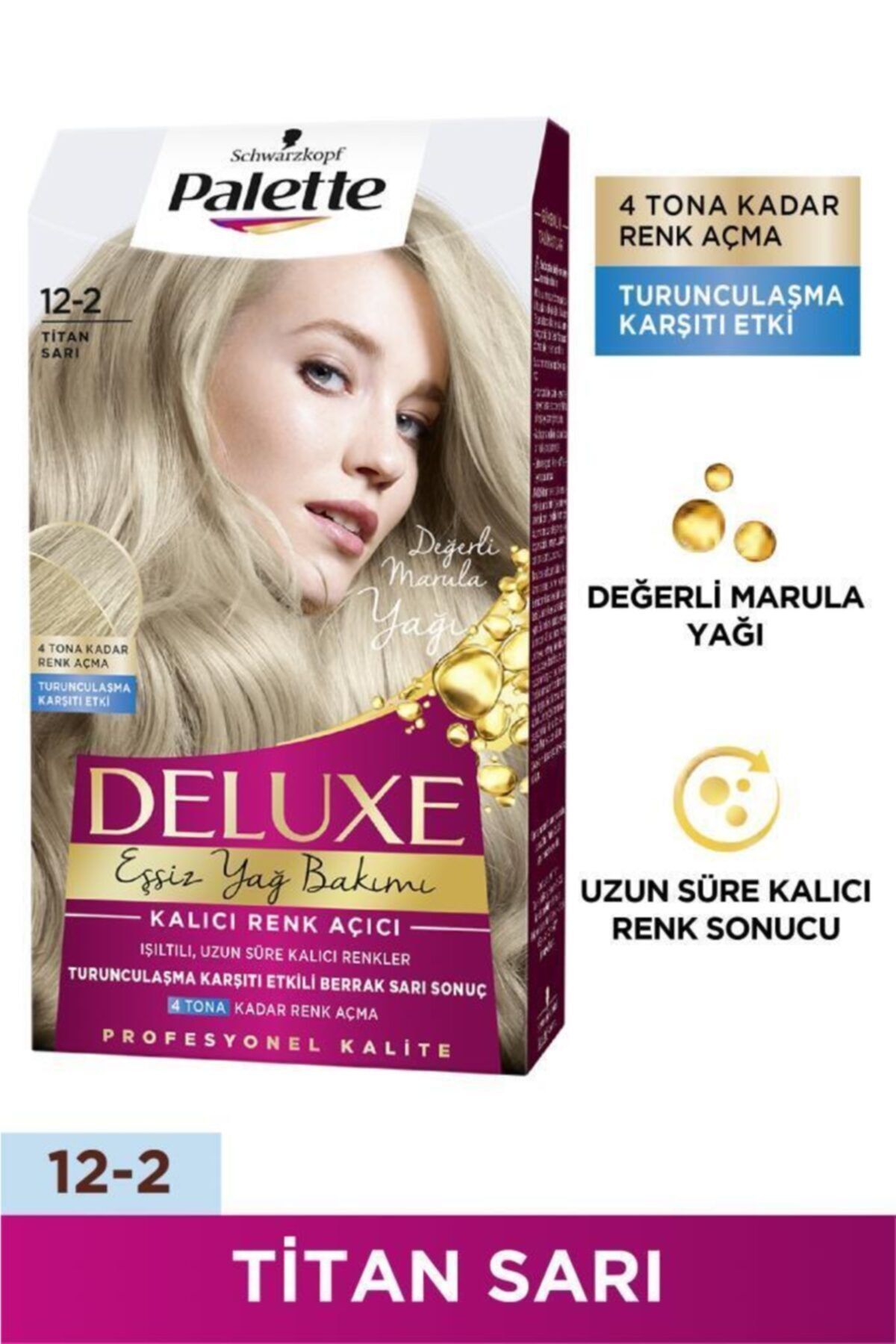 Palette Deluxe 12-2 Titan Sarı Saç Boyası