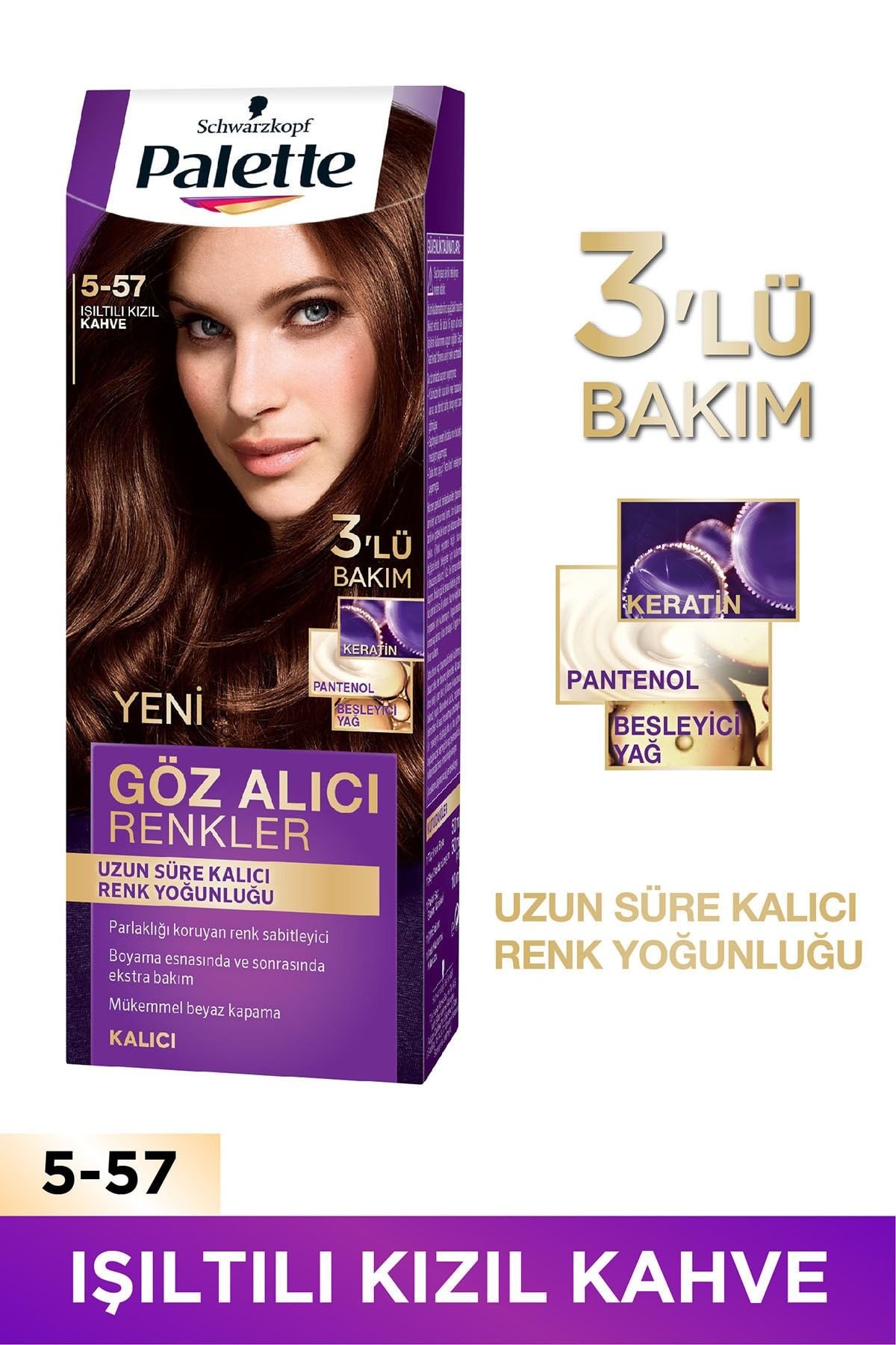 Palette Göz Alıcı Renkler 5-57 Işıltılı Kızıl Kahve