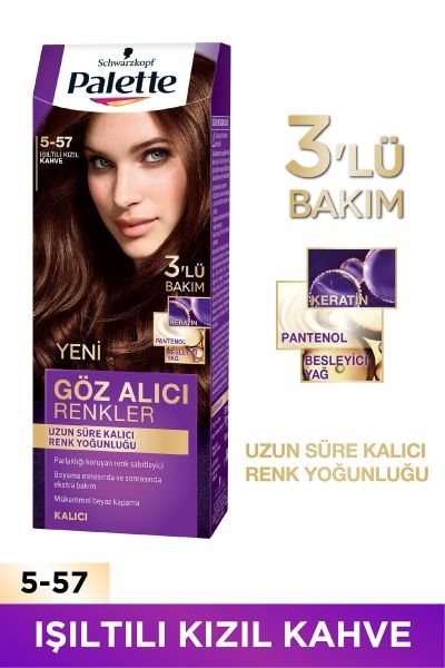 Palette Göz Alıcı Renkler 5-57 Işıltılı Kızıl Kahve