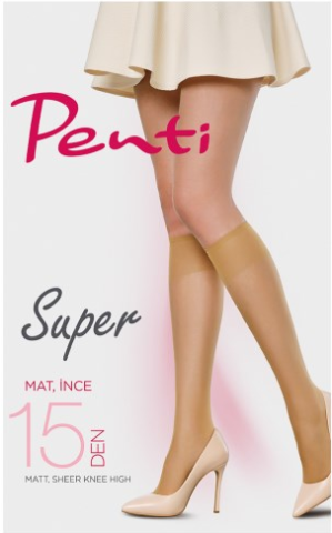 Penti Siyah Mat Diz Altı Çorap