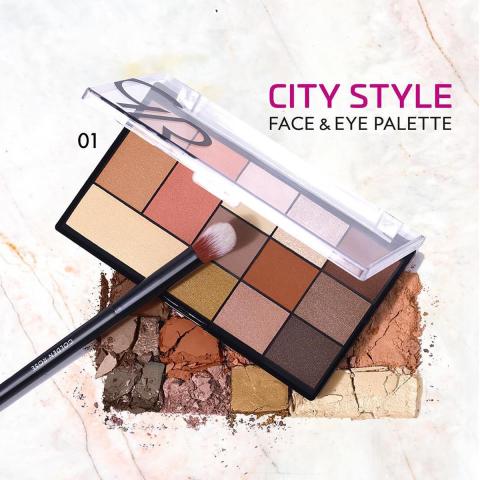 Golden Rose City Style Eye & Face Palette No: 01 Warm Nude