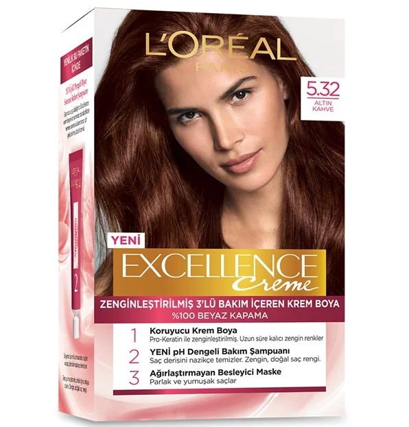 Excellence Creme Boya 5-32 Altın Kahve