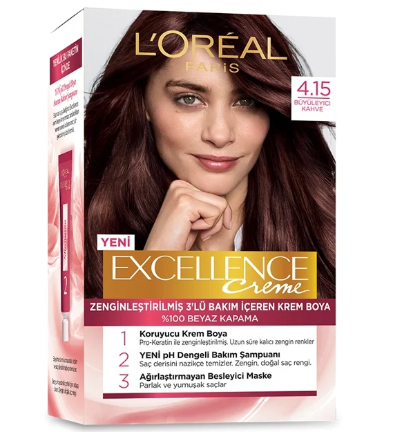 Excellence Creme Boya 4-15 Büyüleyici Kahve