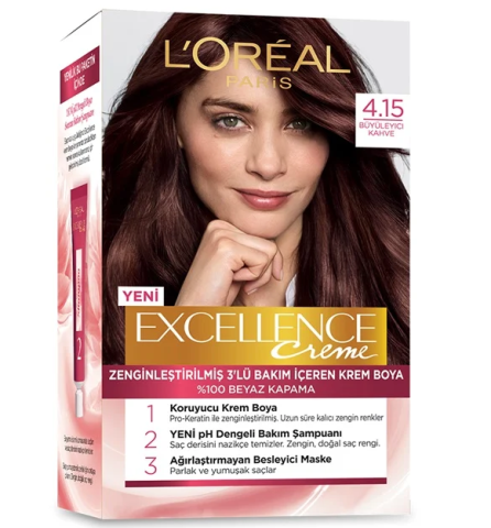 Excellence Creme Boya 4-15 Büyüleyici Kahve