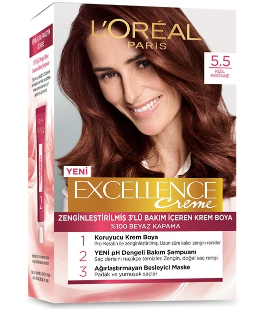 Excellence Creme Boya 5-5 Kızıl Kestane
