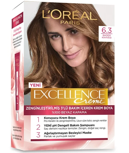 Excellence Creme Boya 6-3 Badem Kahvesi