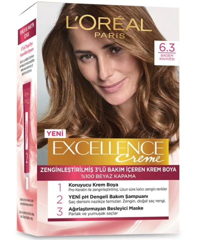 Excellence Creme Boya 6-3 Badem Kahvesi
