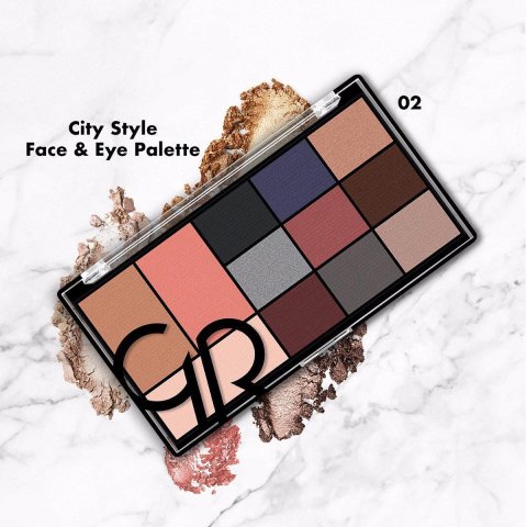 Golden Rose City Style Eye & Face Palette No: 02 Smokey