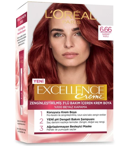 Excellence Creme Boya 6-66 Şarap Kızılı