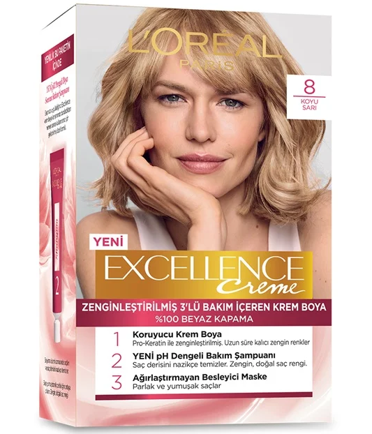 Excellence Creme Boya 8 Koyu Sarı