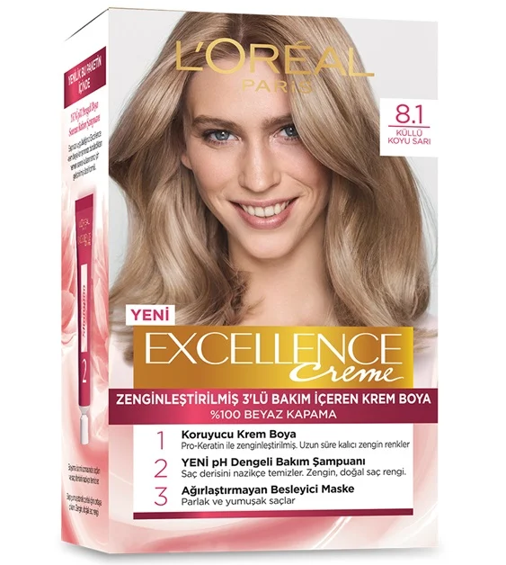 Excellence Creme Boya 8-1 Küllü Koyu Sarılar