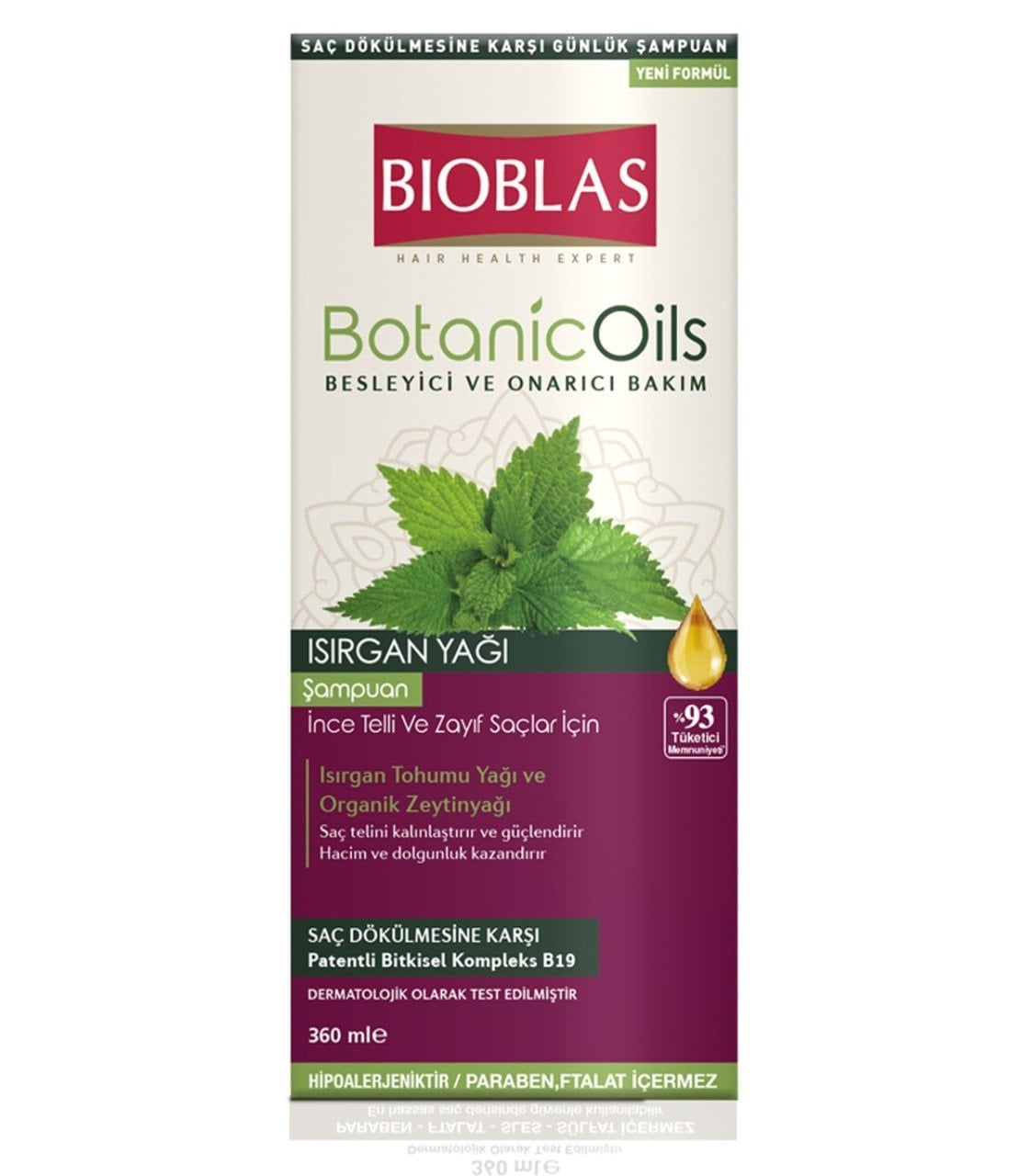 Bioblas Botanics Oil Isırgan Yağı Şampuanı 360 ml