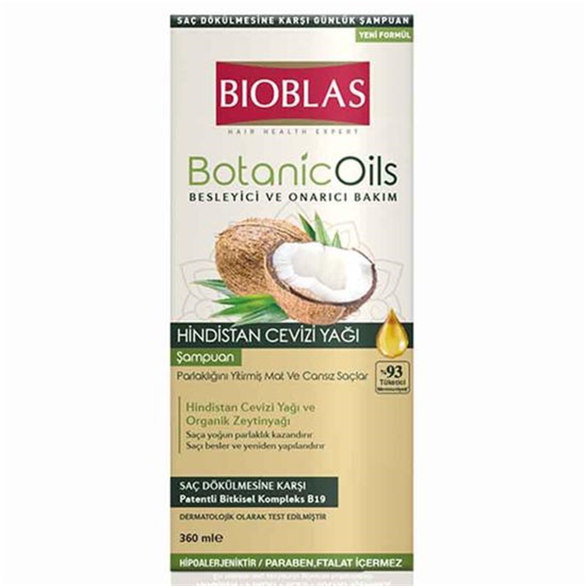 Bioblas Botanics Oil Hindistan Cevizi Yağı Şampuan 360 ml