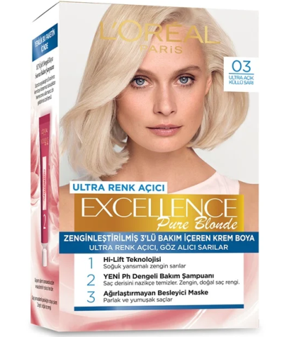 Excellence Creme Boya 03 Ultra Açık Küllü Sarı
