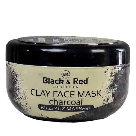 Black & Red Charcoal Kömürlü Killi Yüz Maskesi 300 GR