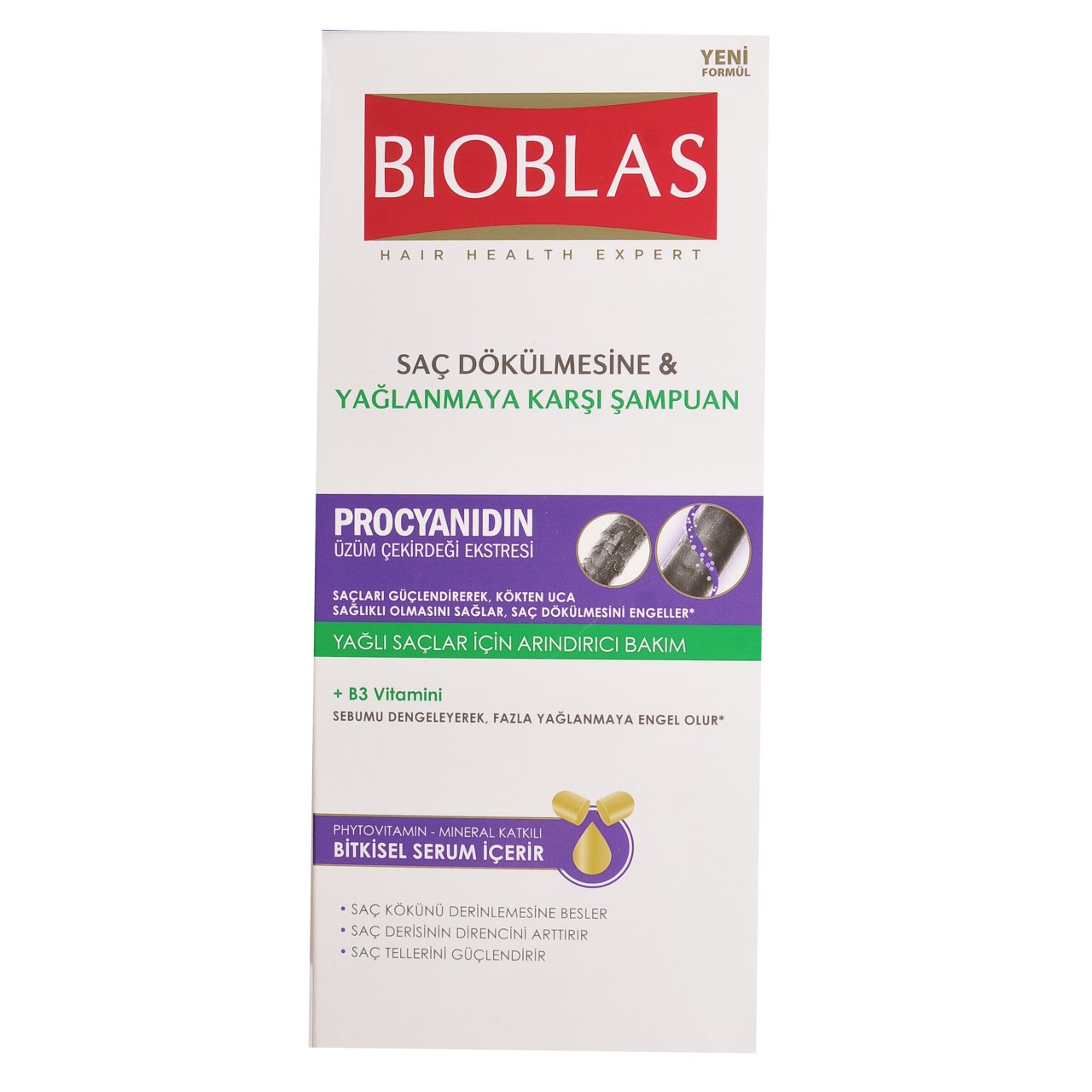 Bioblas Saç Dökülmesine & Yağlanmaya Karşı Şampuan PROCYANİDİN 360 ml