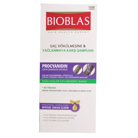 Bioblas Saç Dökülmesine & Yağlanmaya Karşı Şampuan PROCYANİDİN 360 ml