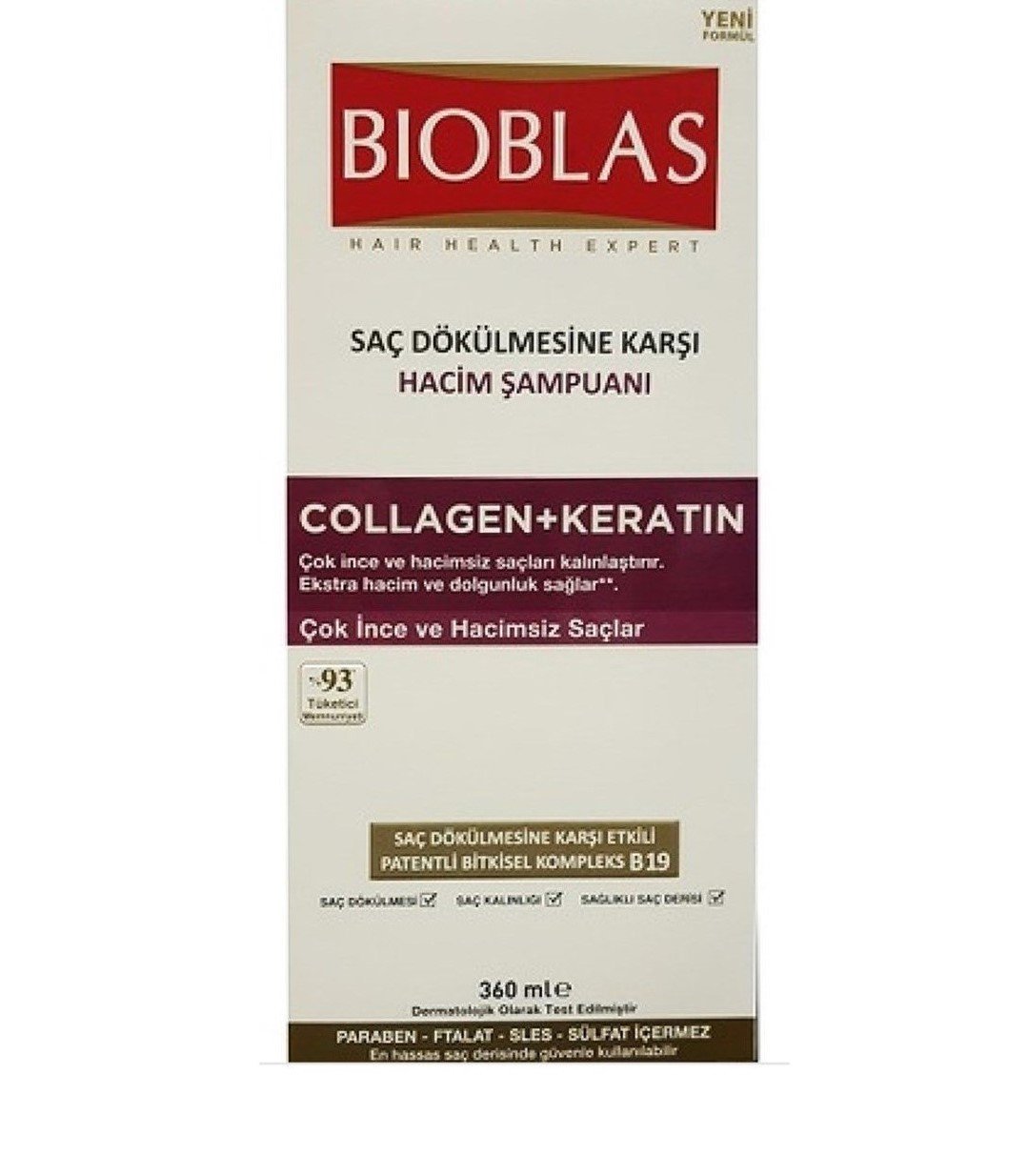 Bioblas Saç Bakım Karşı Hacim Şampuanı 360 ml