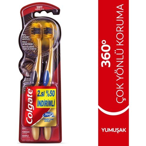 Colgate 2.Si % 50 İndirimli Charcoal Gold Diş Fırçası