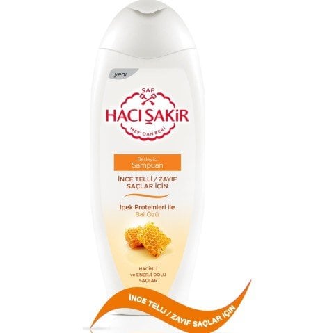 Hacı Şakir İnce Telli Zayıf Saçlar için Bal Özlü Şampuan 500 ml