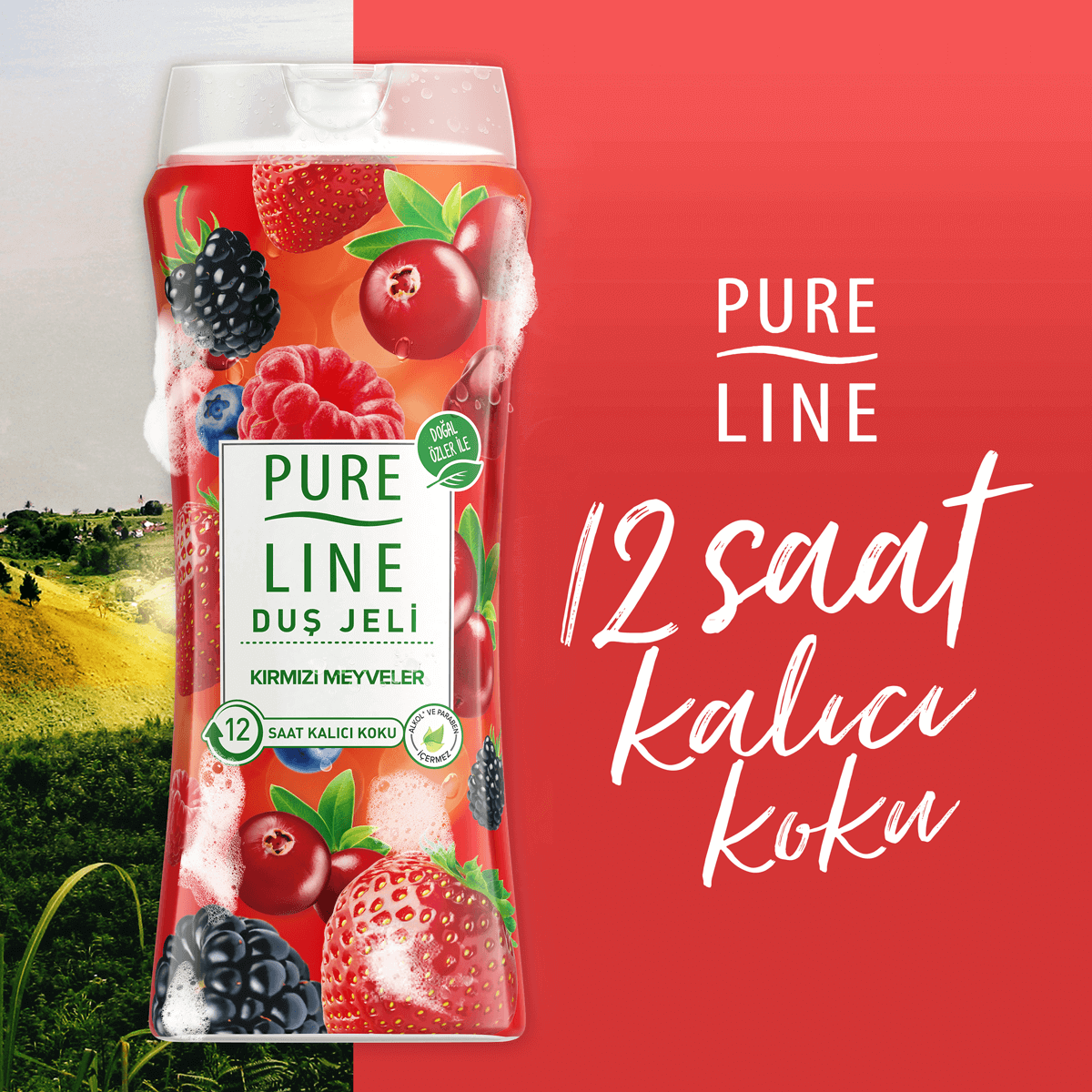Pure Line Duş Jeli Kırmızı Meyveler 400ml