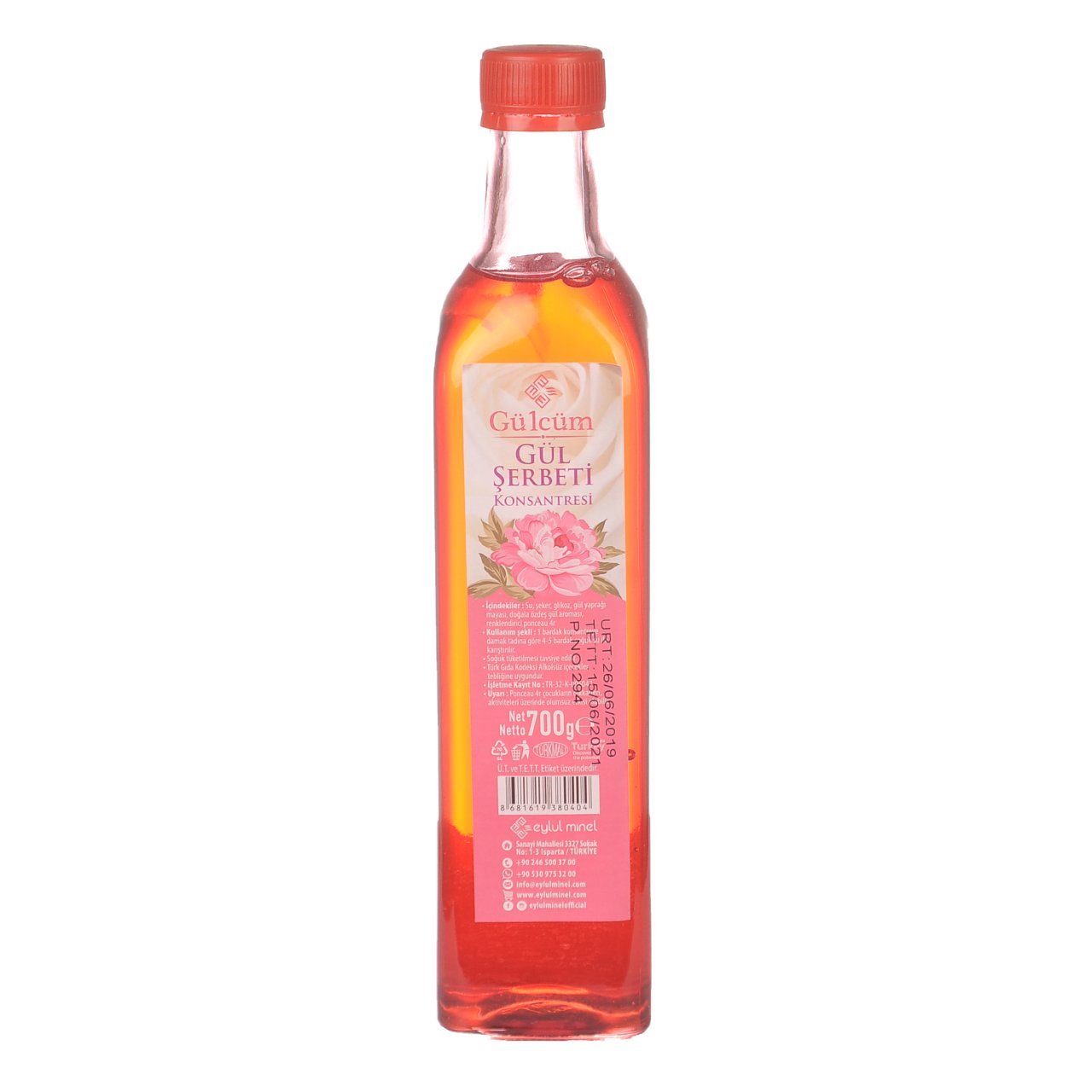 Gülcüm Gül Şerbeti Konsantresi 700 ml