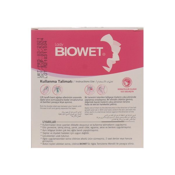 Biowet Sir Ağda Yüz Bandı  Natural 24'lü