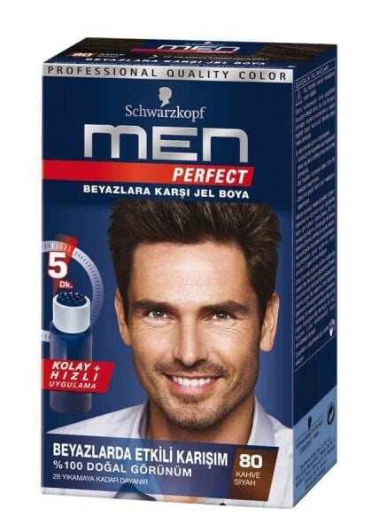 MEN PERFECT ERKEK SAÇ BOYA 80 KAHVE SİYAH