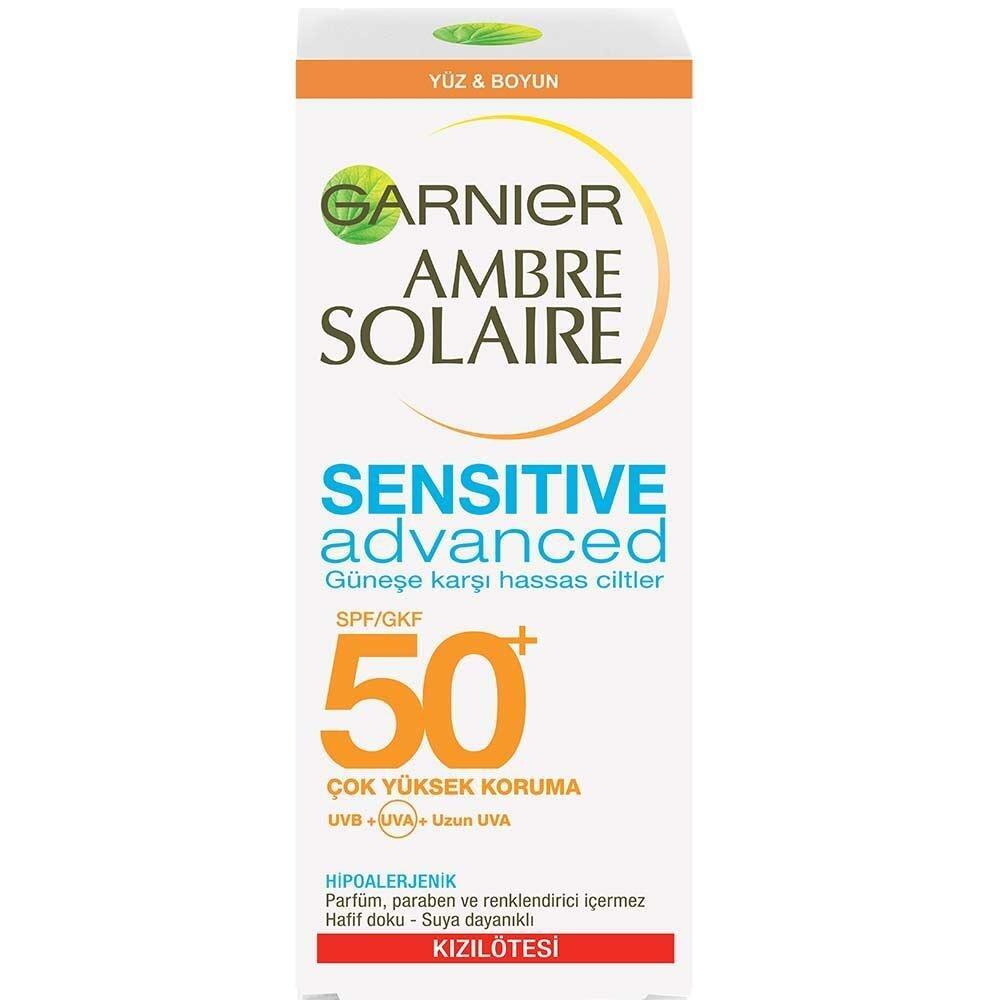 Garnier Ambre Solaıre Sensetive Advanced Koruyucu Yüz Kremi 50 ML