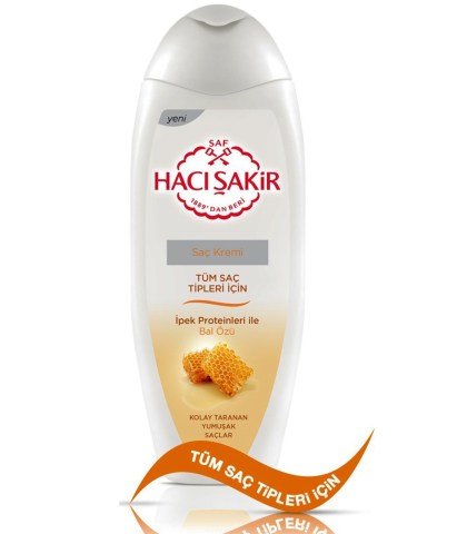 Hacı Şakir Tüm Saç Tipleri için Bal Özlü Saç Kremi 500 ml