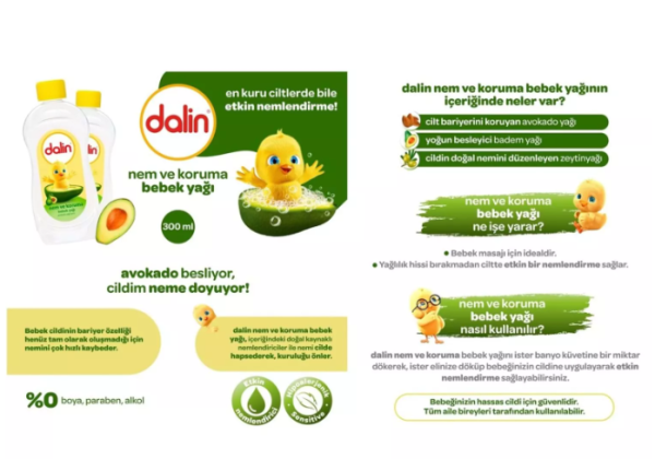 Dalin Nem Ve Koruma Bebek Yağı 300 ml