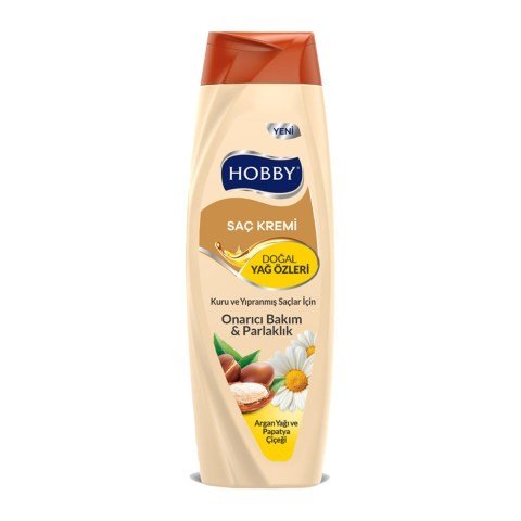 Hobby Kuru ve Yıpranmış Saçlar için Argan Yağı ve Papatya Çiçeği Özlü Saç Kremi 600 ml