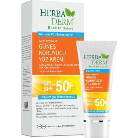 Herbaderm Güneş Koruyucu Yüz Kremi 75 ML