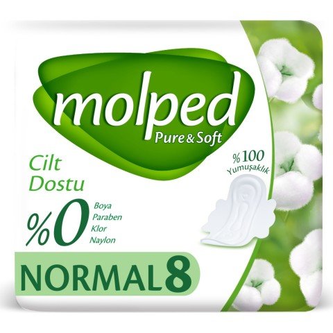 Molped Pure & Soft  Hijyenik Ped Normal 8 Adet