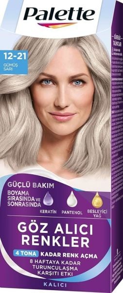 PALETTE GÖZ ALICI RENKLER SAÇ BOYASI 12-21 GÜMÜŞ SARISI