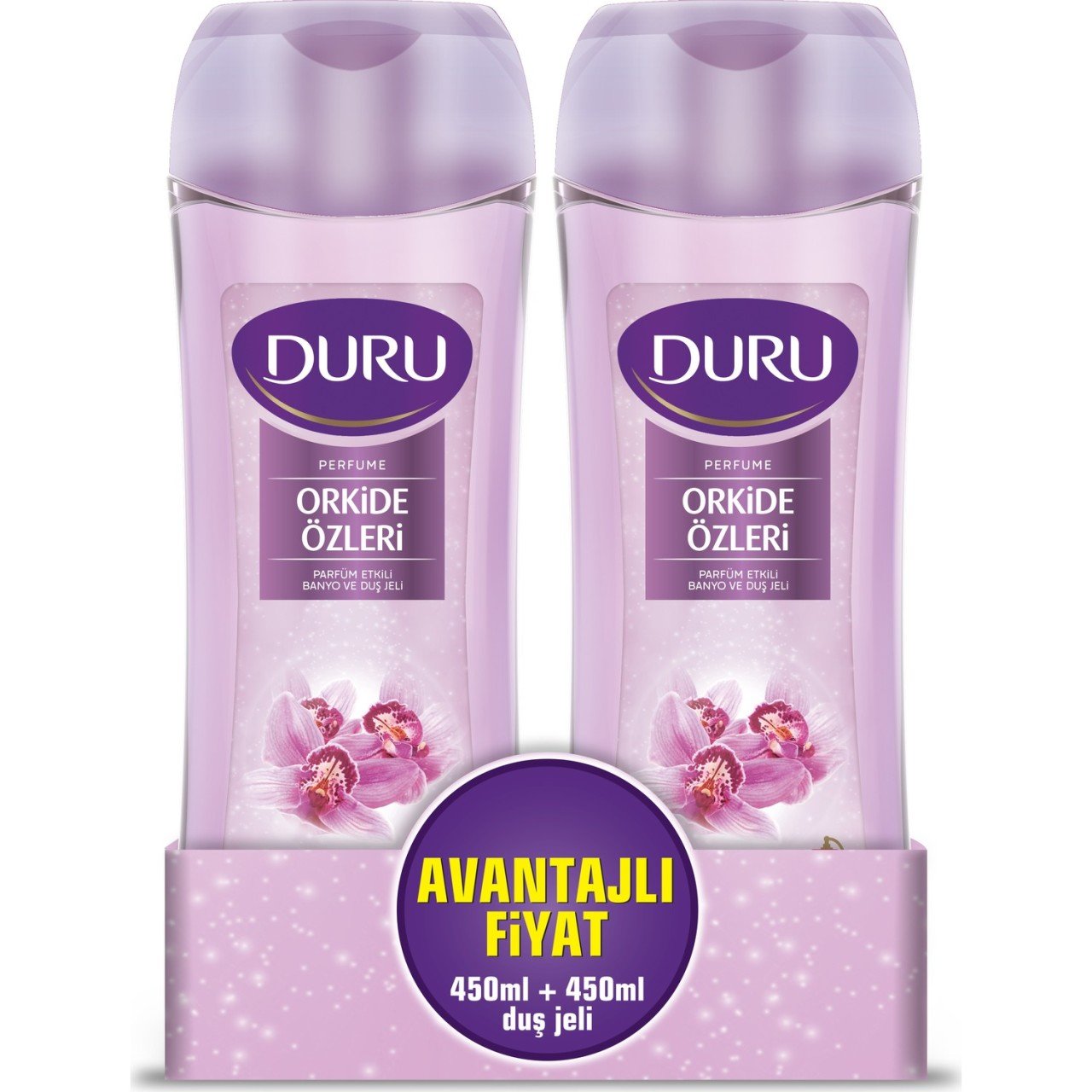 Duru Orkide Özleri  2'li  Avantajlı Fiyat  450+450 ml Duş Jeli