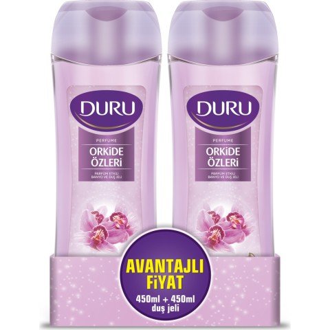 Duru Orkide Özleri  2'li  Avantajlı Fiyat  450+450 ml Duş Jeli