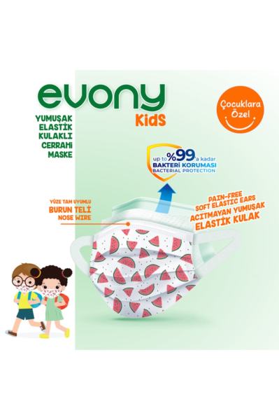 Evony Çoçuk Maskesi 10'lu