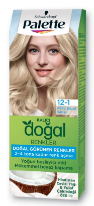 Palette Doğal Renkler Saç Boyası 12-1 Küllü Buzul Sarısı