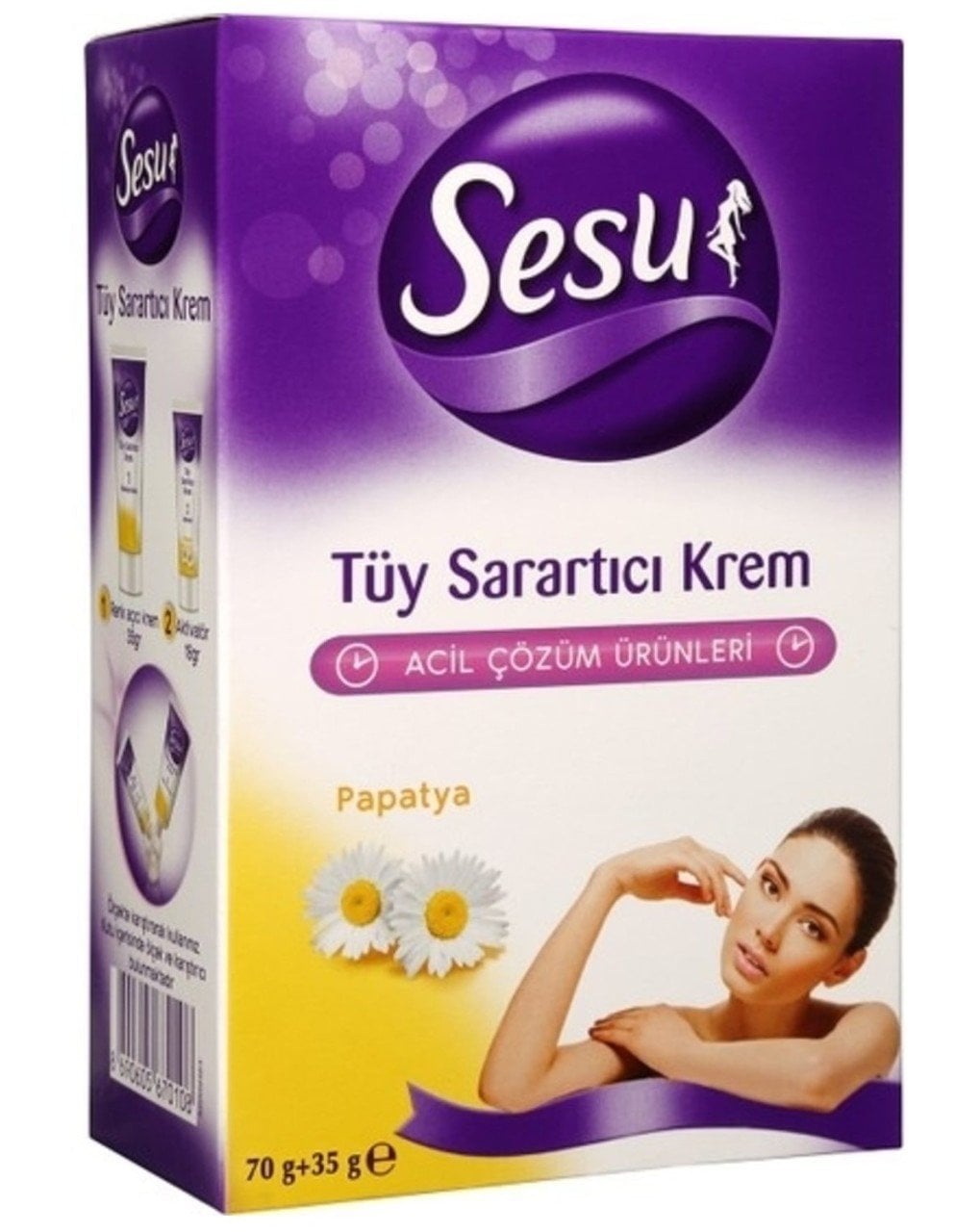 Sesu Tüy Sarartıcı Krem 70 g + 35 g