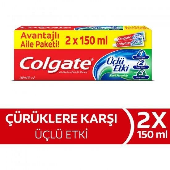 Colgate Üçlü Etki Diş Macunu 2x150 ml