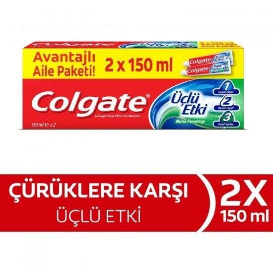 Colgate Üçlü Etki Diş Macunu 2x150 ml